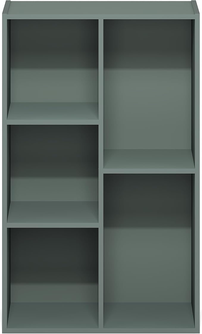 Furinno LUDER Book Shelf, 5-Cube Bookshelf, Reversible Bookcase, 9.4 x 19.5 x - Image 7