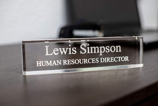 SignsByLITA Personalized Acrylic Desk Name Plate 2" x 8" by SignsByLITA