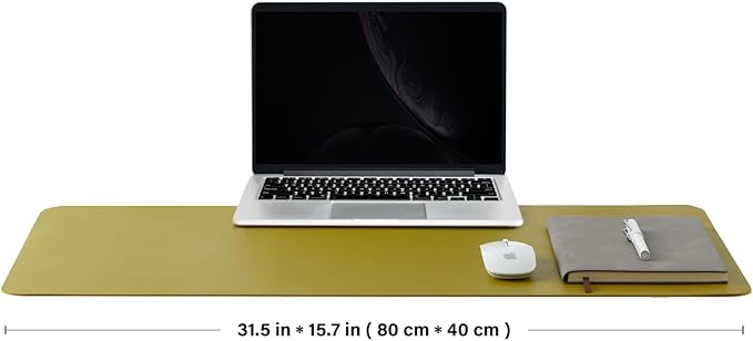 Cork Desk Mat - Dual-Sided Desk Pad for Office and Home - Desk Organization and Accessories - Ideal for Large Mouse Pad and Desk Mats on Top of Desks(Olive Green,80cmx 40cm)-DeskLoop Office