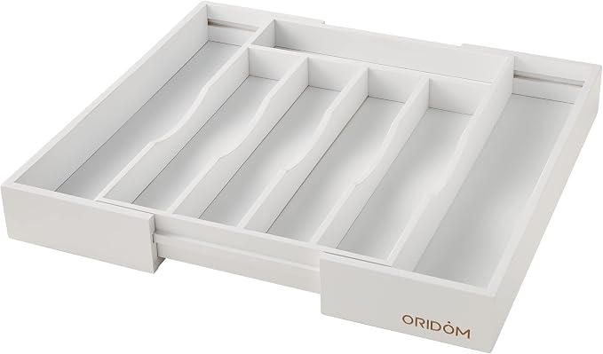 oridom Expandable Bamboo Kitchen Drawer Organizer - Image 2