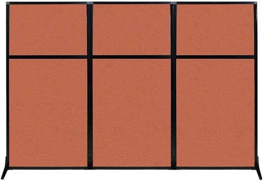Versare Workstation Partition | Portable Wall Divider | Modern Office Cubicle | Free Standing Privacy Screen | Flexible Work Space | 99" x 70" Papaya Fabric Panels-DeskLoop Office