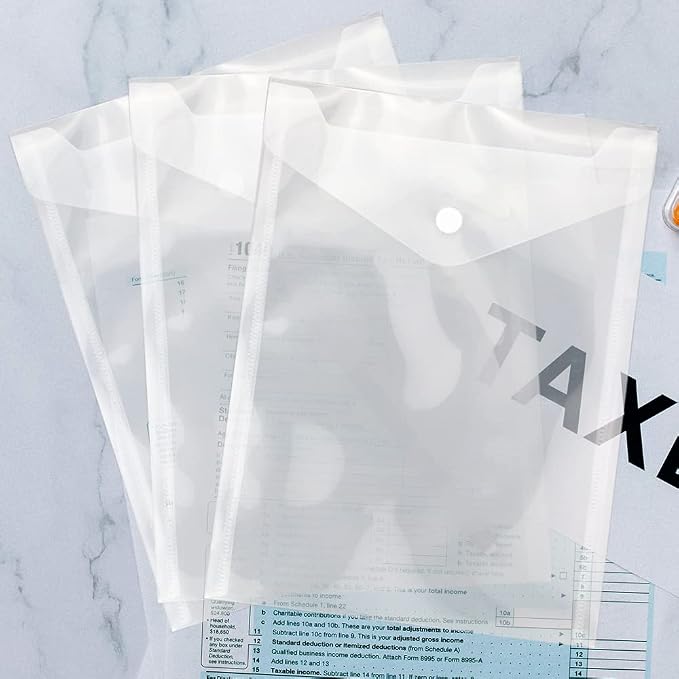 Vmiapxo 40 Pack Stamp and Die Storage Pockets, Reusable Small Plastic Envelopes - Image 5