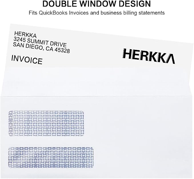 #9 Double Window Security Envelopes, HERKKA No.9 Double Window Business - Image 6