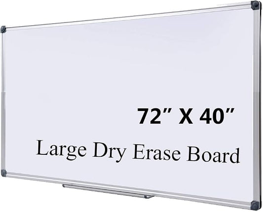 72 x 40 Inch Large Magnetic Whiteboard by DexBoard