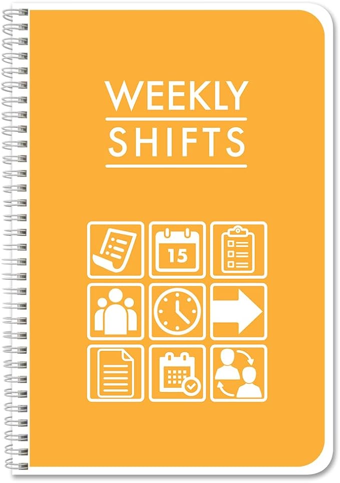 BookFactory Work Schedule Book/Weekly Employee Hourly Shift Schedule by BookFactory