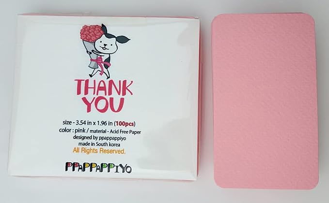 PPAPPAPPIYO 3.5x2 rounded corner index cards180gsm Thick Cardstock, Blank - Image 6
