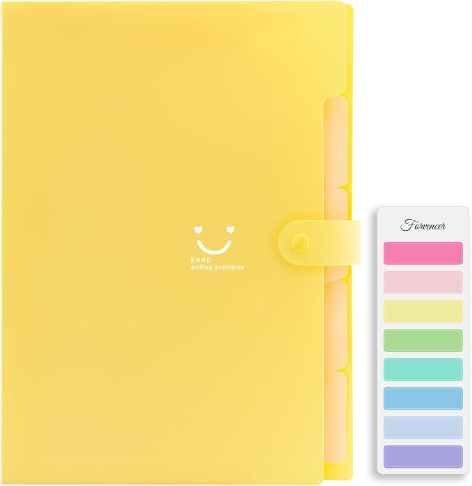 Forvencer Accordion File Organizer, Letter Size, 5 Pocket Expanding File Folder by Forvencer