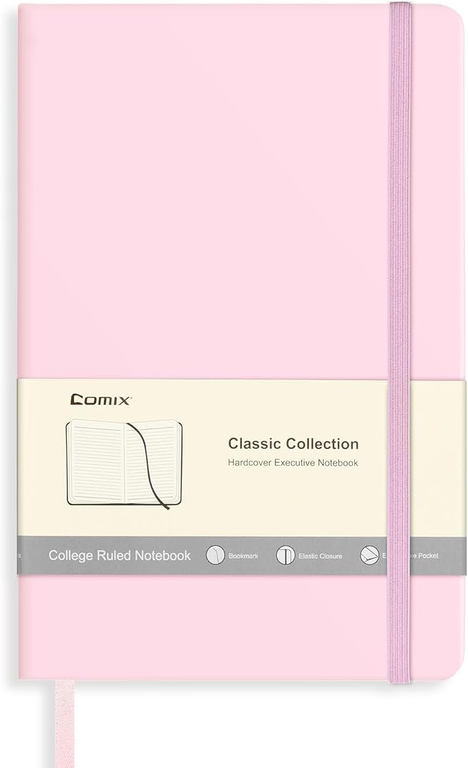 Comix Lined Journal Notebook for Women Men, Journaling Notebooks for Office by Comix