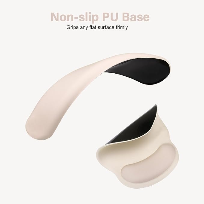 MOSISO Wrist Rest Support for Mouse Pad&Keyboard Set, Circle Curved Ergonomic - Image 5