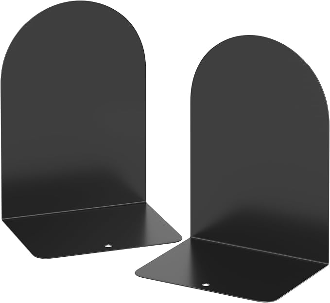 Bookends 1 Pair, Metal Round Bookends by ALOTCHE