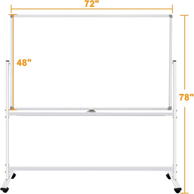 BSTPCOO Rolling Whiteboard on Wheels 72x48 inch, Large Double-Sided White Board - Image 8
