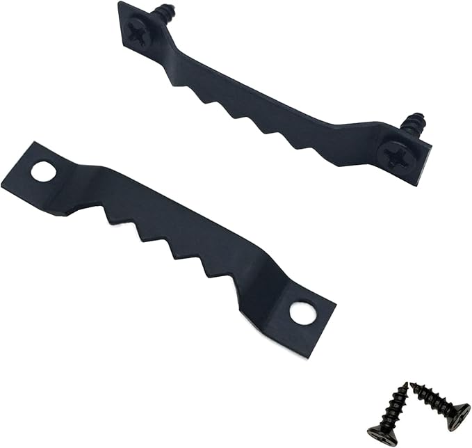 50 Pack Small Sawtooth Picture Hangers - Steel Picture Hanging Solutions with Screws, for Hanging Clock Paintings Artwork Frame Hooks (Black)-DeskLoop Office