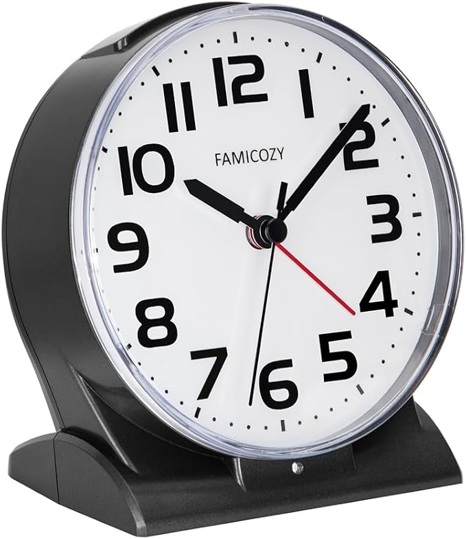 FAMICOZY Automatically Backlighted Alarm Clock, Silent No Ticking by FAMICOZY