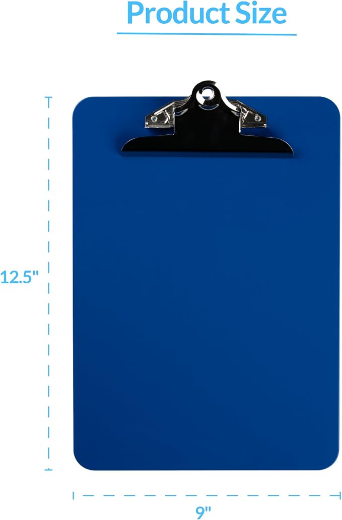 Pack of 6 Plastic Clipboards - Image 4
