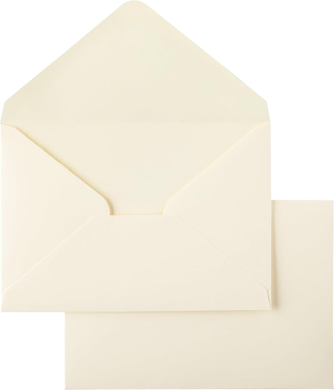 PONATIA 50 Pack A1 Envelopes, 3.62 x 5.12'' Cream Envelopes Perfect by ponatia