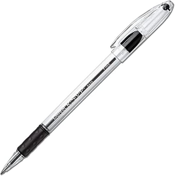 Pentel RSVP Ballpoint Pens, 0.7mm Fine Point, 6 Black & 6 Blue Ink Pentel Pens - Image 3
