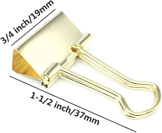 Gold Binder Paper Clips - Image 4