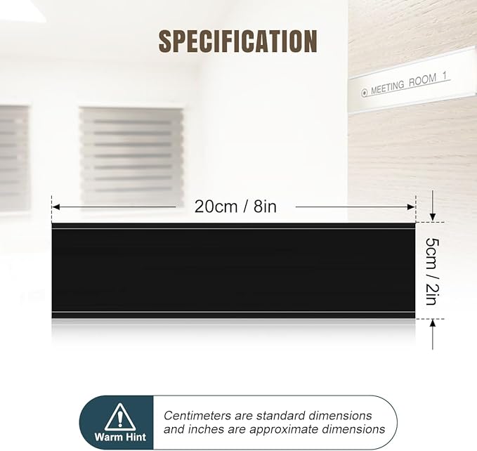 Lenink 6 Pack Name Plate Holder, Office Door Name Plate Holder Adhesive Wall - Image 4