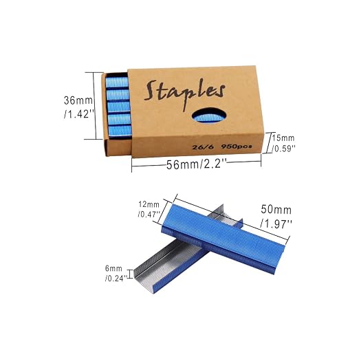 NatSumeBasics 3000 Blue Staples 26/6 Standard Colored Staple Refill - Image 6