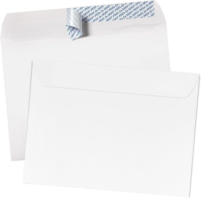 LUXPaper 9 x 12 Booklet Envelopes | Peel & Press | White | 28lb. Text | 1 - Image 3