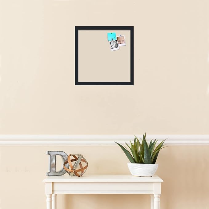 PinPix 15x15 Inch Cork Bulletin Board. This Decorative Framed Pin Board Comes with Desert Pastel Design and a Satin Black Frame. Ideal for Home Office Decor or Message Board (PinPix-1815)-DeskLoop Office