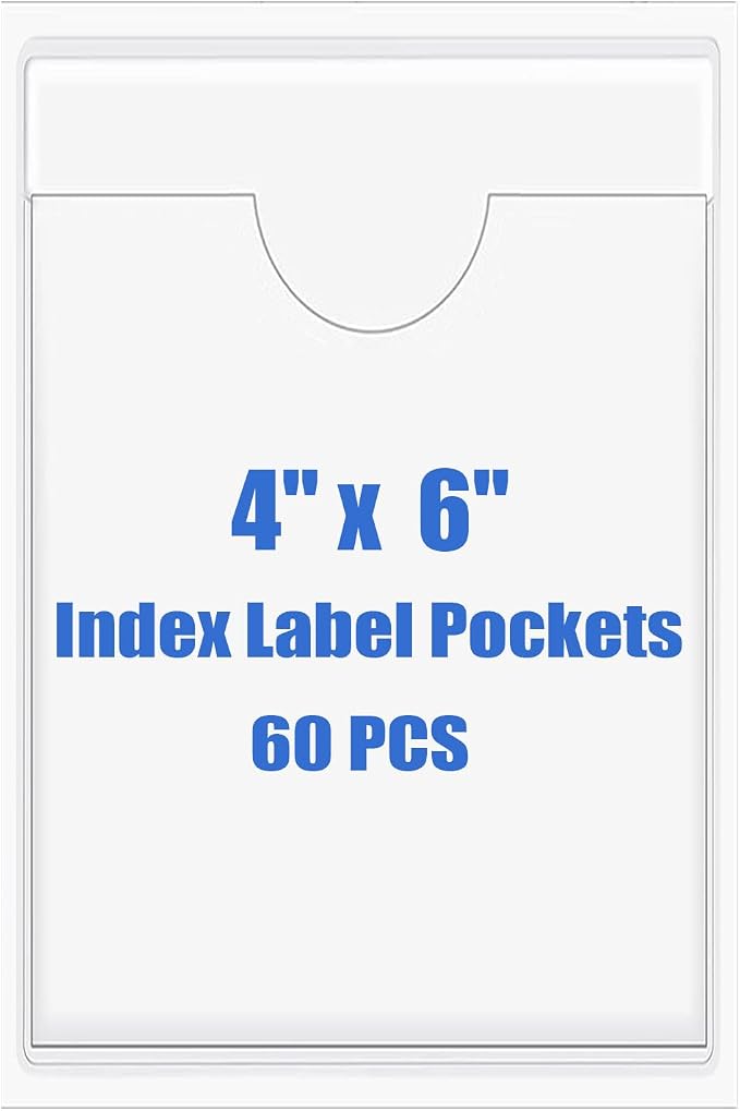 Origin-Joy 60 PCS Self Adhesive Index Card Pockets by Origin-Joy