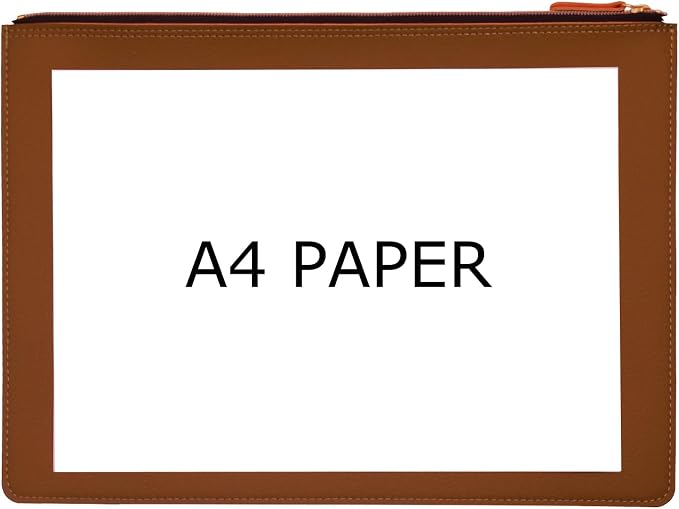 PU Leather A4 File Folder Zipper Document Holder Envelope Folder Case - Image 5