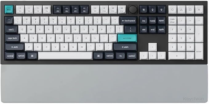 Keychron Gray Silicone Wrist & Palm Rest – 17.6" Full Size by Keychron