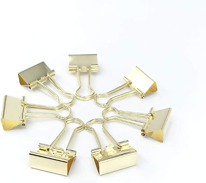 Gold Binder Paper Clips - Image 2