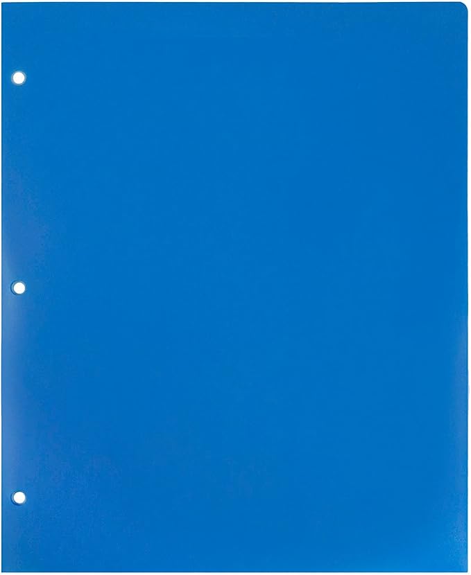 JAM PAPER Heavy Duty Plastic 3 Hole Punch School Folders - Image 7