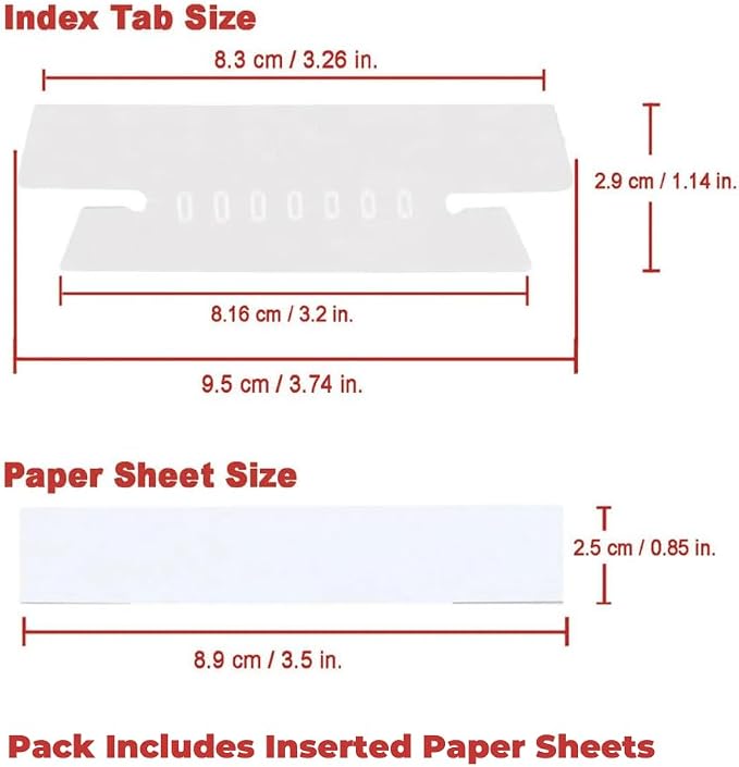 1InTheOffice Clear Hanging Folder Tabs and Inserts, Plastic Clear Tabs and - Image 3