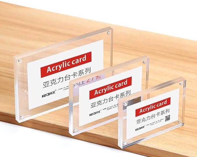 5 Pack Acrylic Label Holder Price Tag Displays Sign Holder - Image 3