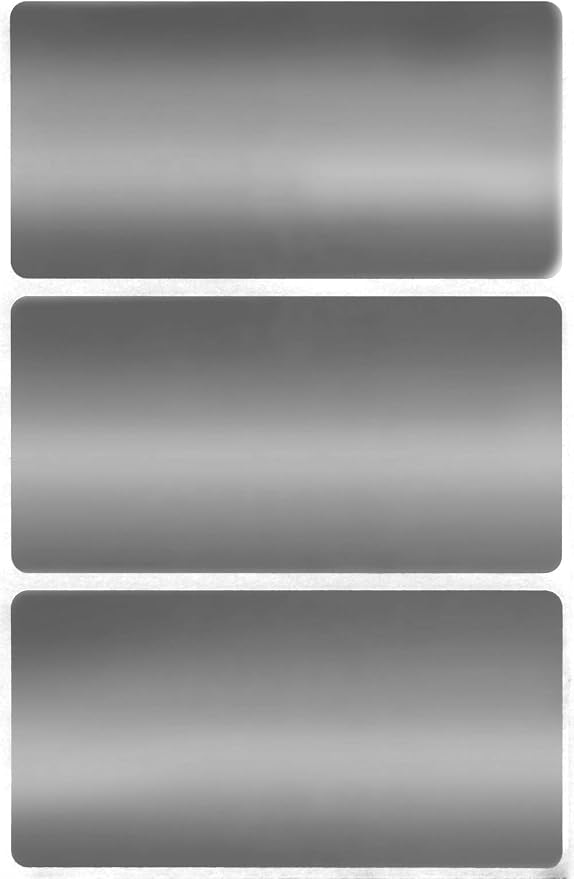 Royal Green Name Tag Stickers in Silver 4 inch x 2" inch 45 Pack by RoyalGreen
