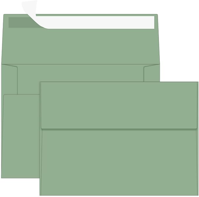 4x6 Green Envelopes For Invitation, A6 envelope 4.75 x 6.5 inch, 4X6 Envelopes by Rinrda