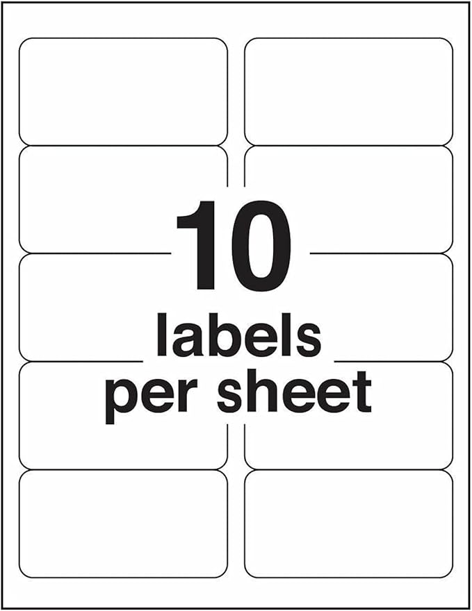 Coopaty 2"x4" Shipping Labels, FBA 10 Up Address mailing Label, White Sticker Address Label for Laser/Inkjet Printer (500 Sheets, 5000 Labels)