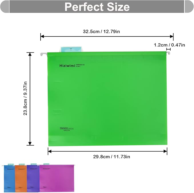 15 Pcs PP Hanging File Folders Letter Size, Hanging Folders - Image 2