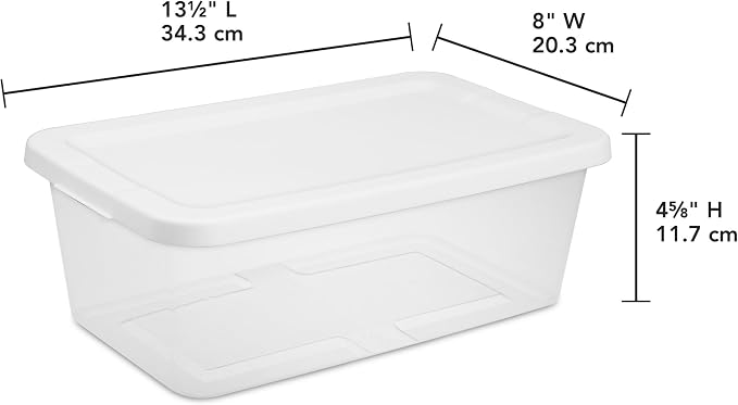 20-Pack 6 Quart Clear Plastic Storage Bins - Image 6