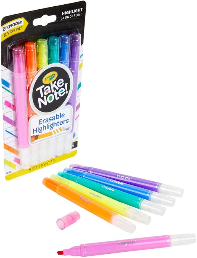 Crayola Take Note Erasable Highlighters, Teacher Essentials, Cute Aesthetic - Image 3