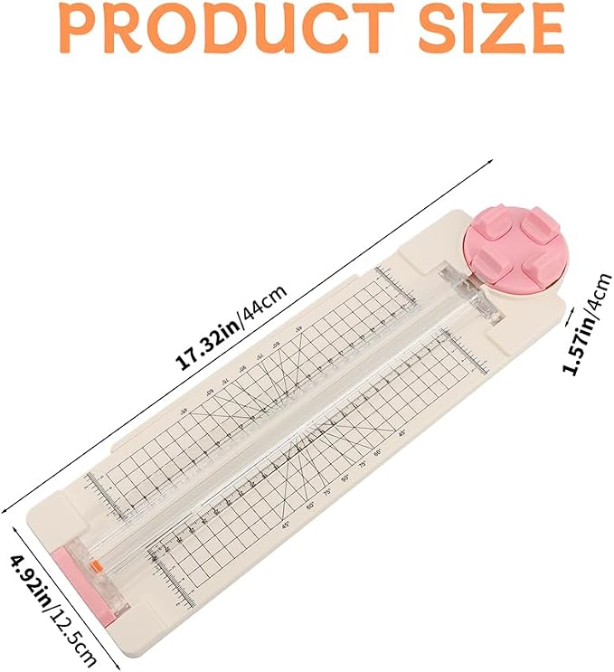 Paper Cutter for Craft, 4-in-1 Paper Trimmer, Perforated & Creasing Blades for - Image 7