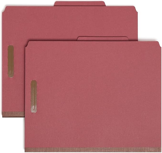 Smead 100% Recycled Pressboard Classification File Folder, 2 Dividers, Letter - Image 5