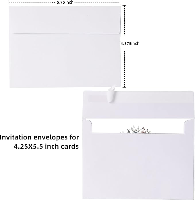 A2 Envelopes White, 70 Pack, Self Seal 120gsm Paper - Image 2