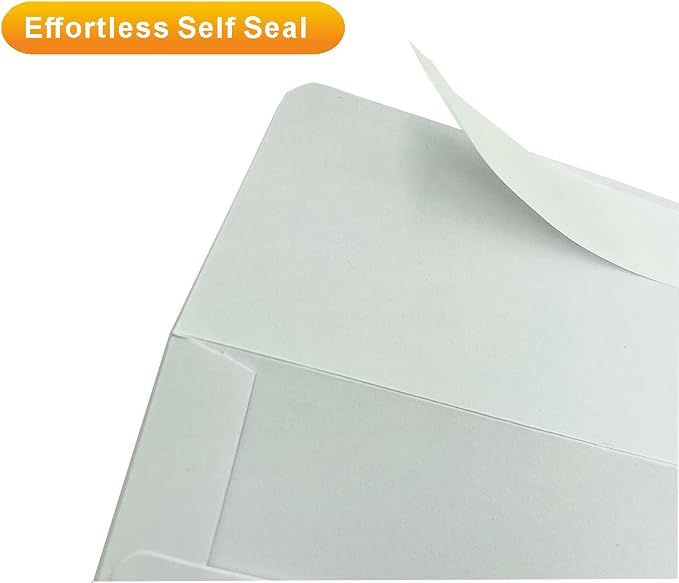 A9 Invitation envelopes（100 PCS 5.75x8.75 in ）- windowless design 120GSM white - Image 3
