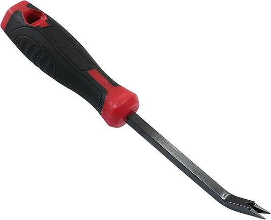 Black & Red Heavy Duty Staple Puller Tool, Double Pronged Head Nail Remover by Rierdge