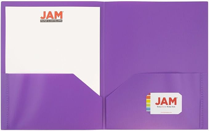 JAM PAPER Plastic 2 Pocket POP Folders - Image 5