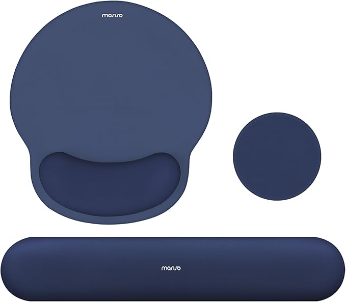 MOSISO Wrist Rest Support for Mouse Pad&Keyboard Set, Circle Curved Ergonomic by MOSISO