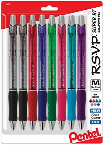 Pentel RSVP Super-Smooth Ballpoint Retractable Pen, 8 Pack - Image 2