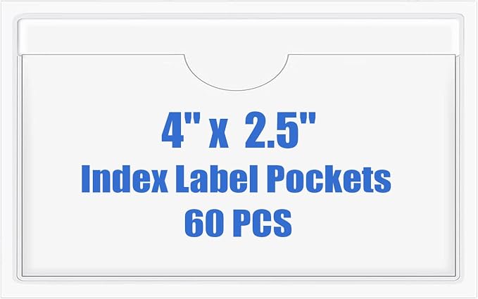 Origin-Joy 60 PCS Self Adhesive Index Card Pockets by Origin-Joy