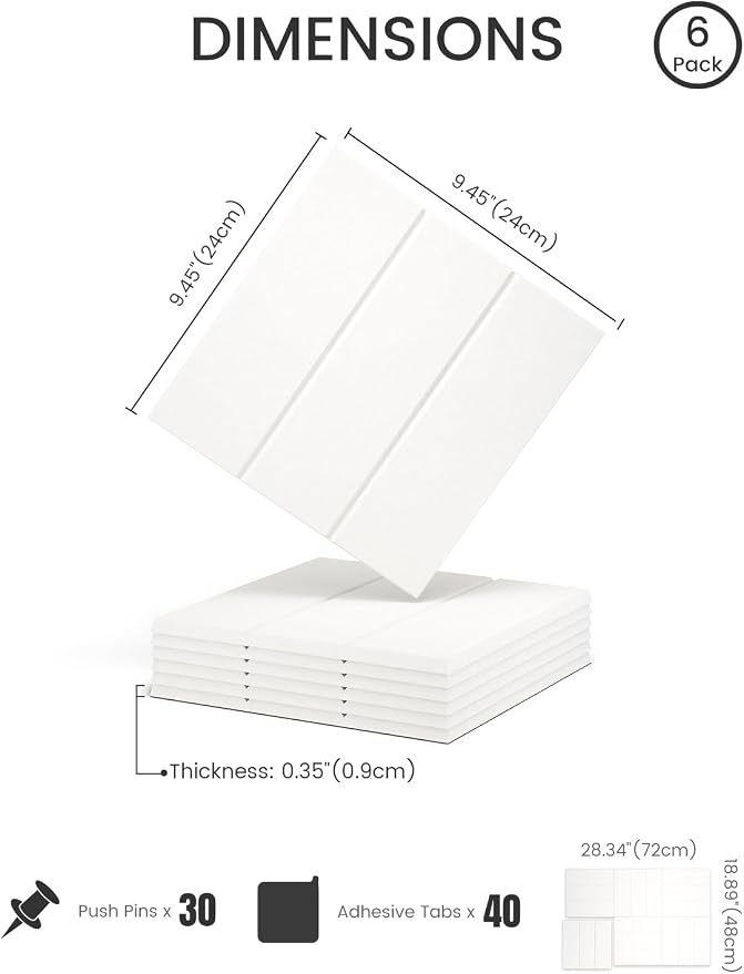 Felt Bulletin Board Tiles -28"x18" - Image 2