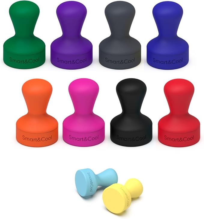 SMART&COOL Silicone Anti Scratch Push Pin Refrigerator Magnets, Thumbtack Magnets for Fridge, Dry Erase Board, Whiteboard, Office, Classroom, School (10 Pack, Multi)-DeskLoop Office