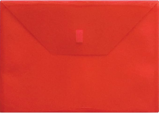 Lion Design-R-Line Poly Envelope, 9-3/8 x 13 Inches, Transparent Red, 1 Envelope by LION